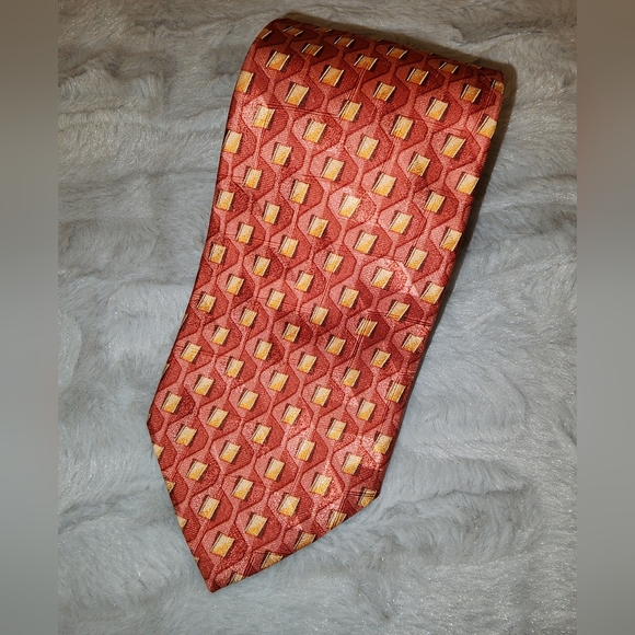 *Ermenegildo Zegna Red & Yellow Men's Tie* RET $250 - Picture 2 of 3